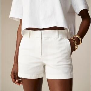 J. Crew 4" Stretch Chino Short in White - Size 0 New with tags!